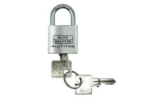 Kettenschloss, Edelstahlkette 4mm, Schloss 30mm, verschiedene Längen von 50cm - 300cm