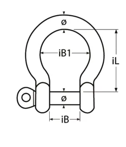 Schäkel, geschweift, gebogen, M3, 3mm, Edelstahl V4A