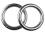2x Edelstahl Ringe, geschweißt, Öse, 10x50 mm, rostfrei, V4A