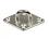 B-Ware Edelstahl Augplatte / Deckauge, Raute, - D10 100 x 60mm, V4A