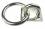 Edelstahl Augplatte / Deckauge mit Ring, D12, 70 x 50mm, Ring 85mm
