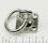 Edelstahl Augplatte / Deckauge mit Wirbel und Ring, D5, 35x35mm, V2A