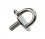 Edelstahl Augplatte / Deckauge -  rund mit Gewinde - D6, M8, D=40mm, V2A