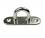 Edelstahl Augplatte / Deckauge, schmal, D5 -  45 x 15mm, V2A