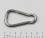 Edelstahl Karabiner, asymmetrisch, 6x60mm, V4A / AISI 316