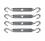 Sonnensegel-Befestigungs-Set, 4x Seilspanner Haken/Haken, Edelstahl, M8, 8mm
