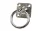 Edelstahl Augplatte / Deckauge mit Wirbel und Ring, D5 - 35x35mm, V2A