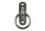 Edelstahl Augplatte / Wandhaken mit Ring, schmal, D6 -  60 x 20mm, V2A