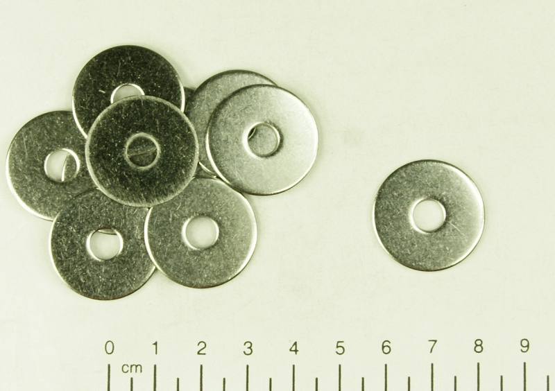 10x Edelstahl Karosseriescheibe - 6.4 x 25 mm, V2A