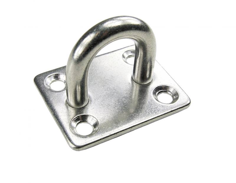 Galvanisierte Augplatte 50 x 50 mm Öse Wandhaken Deckenhaken Ösenplatte Haken