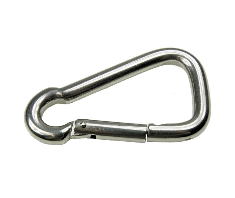 Edelstahl Karabiner, asymmetrisch 10x100mm V4A AISI 316