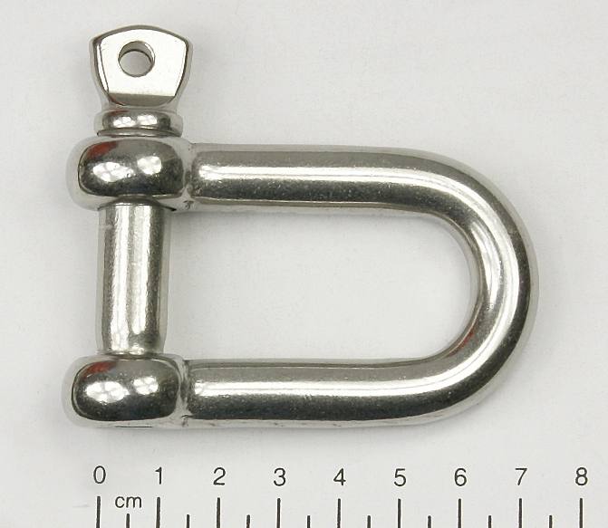 Schäkel, geschweift, gebogen, M12, 12mm, Edelstahl V4A