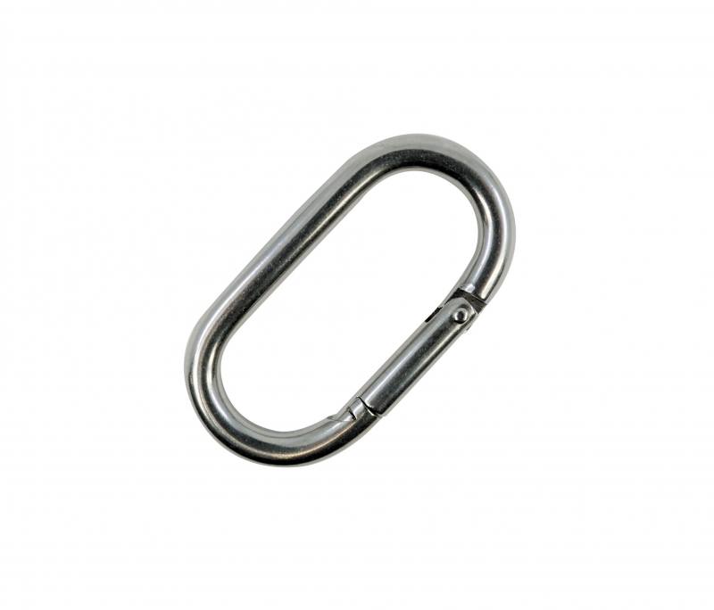 Edelstahl Karabiner - oval - 6x60mm, V4A, rostfrei