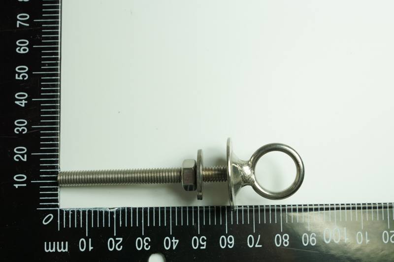 Ringschraube mit Kragen, metrisches Gewinde 6x60mm, V4A