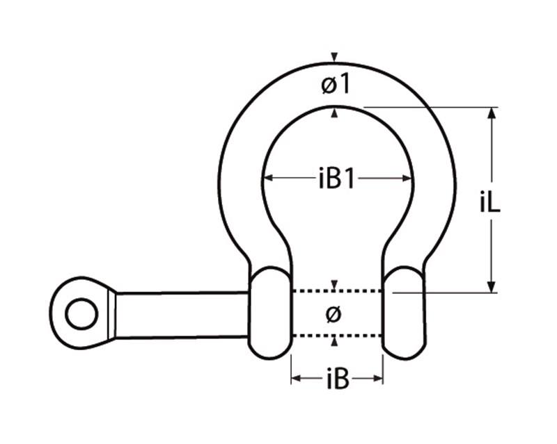 Schäkel Bolzendurchmesser 15 mm