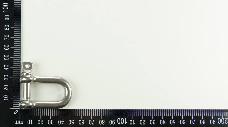 Schäkel (Rund, kurz, Bolzendurchmesser: 8 mm, Bruchlast: 3.000 kg,  Edelstahl)