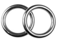 2x Edelstahl Ringe, geschweißt, Öse, 10x50 mm, rostfrei, V4A