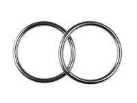 2x Edelstahl Ringe, geschweißt, Öse, 3x30 mm, rostfrei, V4A