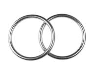 2x Edelstahl Ringe, geschweißt, Öse, 4x40 mm, rostfrei, V4A