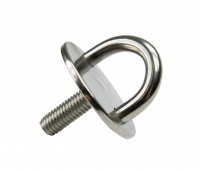 B-Ware Edelstahl Augplatte / Deckauge -  rund mit Gewinde - D6, M8, D=40mm, V2A