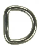 Edelstahl D-Ring, geschweißt, 6x40mm, Innenhöhe ca. 34mm, V4A, rostfrei