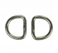 2x Edelstahl D-Ringe, geschweißt,4x30 mm, V4A, rostfrei