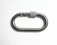 Karabiner klein oval 3,8cm - Silber - Frau Tulpe Stoffe