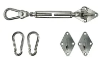Edelstahl Sonnensegel-Befestigung, 3-eckig, Dreieck, M8, 8mm, V4A