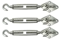 Edelstahl Befestigungs-Set Sonnensegel 4x Wandhaken V4A