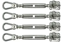 Viereck, M8, 4x Augplatte 4x Wan...