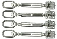 Viereck, M8, 4x Augplatte 4x Wan...