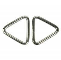 2x Edelstahl Triangel Ringe, Dreieck, geschweißt, 8x45 mm, V4A, rostfrei
