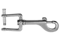 KAMERO Edelstahl Wirbelkarabiner Gabel mit Innensechskant, weit 20mm, Länge 110mm, V4A